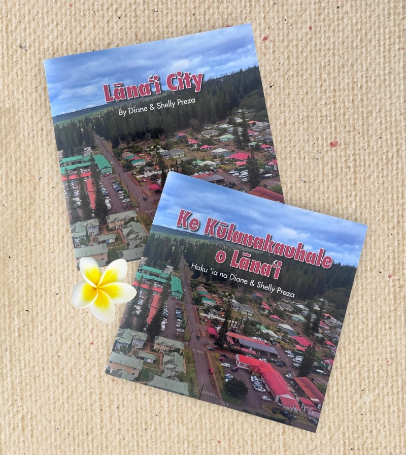 Lana‘i City book cover in English and Hawaiian