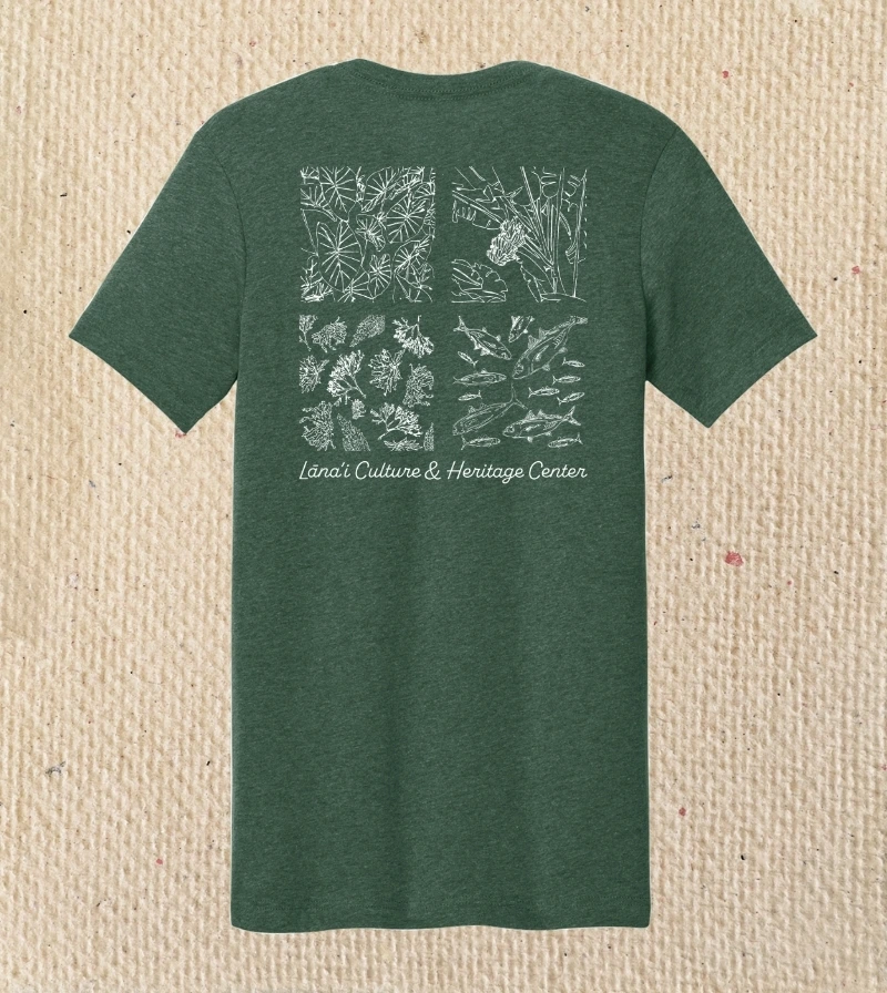 Green Hana Ka Lima Tee Back